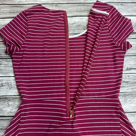 The Limited Women's A Line Fit and Flare Dress XST XS Extra Small TALL Burgundy - Picture 6 of 14